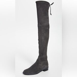 Stuart Weitzman Lowland slate OTK suede boots, size 10